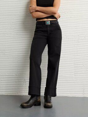 AE Stretch High-Waisted Utility Stovepipe Pant Size 4 R